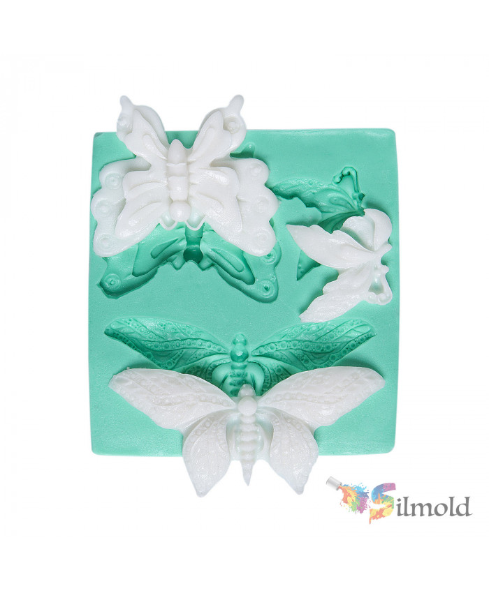 3 Different Butterflies Silicone Mold