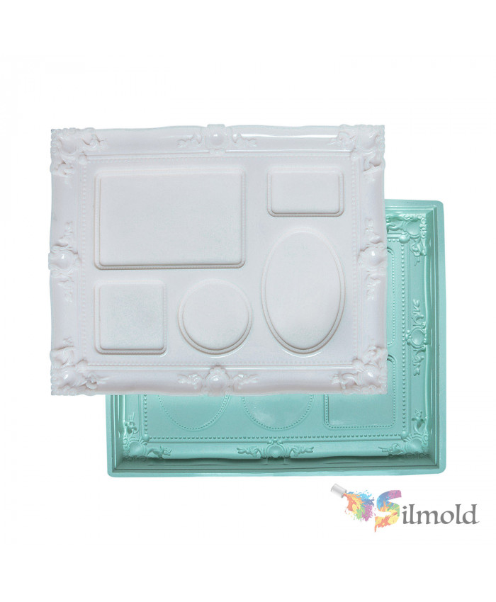 Frame with 5 Spaces Silicone Mold